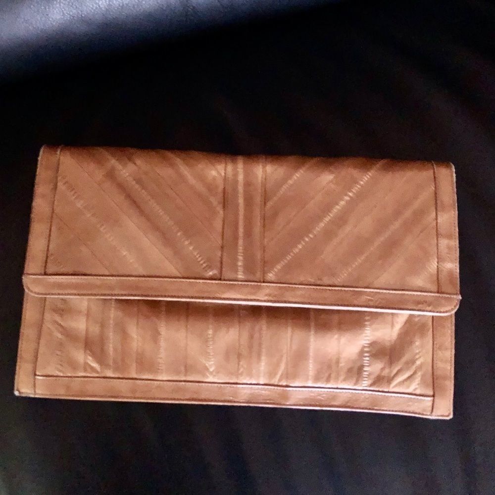 Leather of the Sea Genuine Eel Skin Clutch